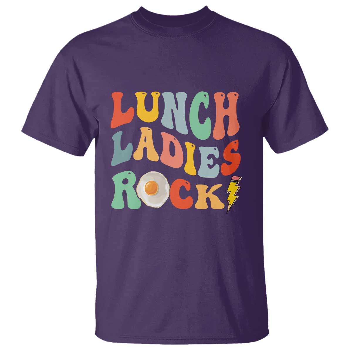 Lunch Ladies Rock T Shirt Retro Groovy Cafeteria Crew Egg Pencil - Wonder Print Shop