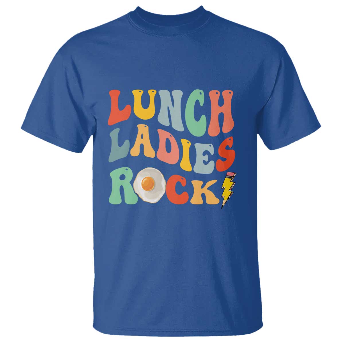Lunch Ladies Rock T Shirt Retro Groovy Cafeteria Crew Egg Pencil - Wonder Print Shop
