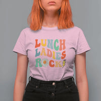 Lunch Ladies Rock T Shirt For Women Retro Groovy Cafeteria Crew Egg Pencil - Wonder Print Shop