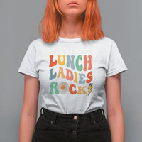 Lunch Ladies Rock T Shirt For Women Retro Groovy Cafeteria Crew Egg Pencil - Wonder Print Shop