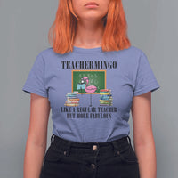 Flamingo Teacher T Shirt For Women Teachermingo Like A Normal Teacher But More Fabulous - Wonder Print Shop
