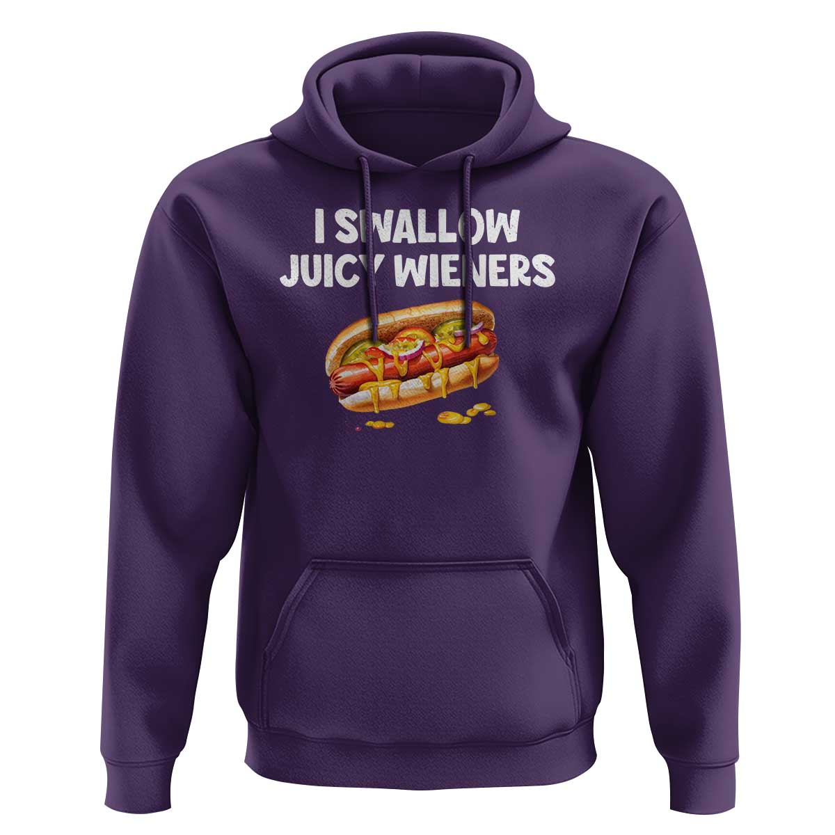 Funny Hotdog Hoodie I Swallow Juicy Wieners Joke Sarcastic - Wonder Print Shop