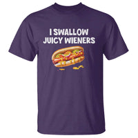 Funny Hotdog T Shirt I Swallow Juicy Wieners Joke Sarcastic - Wonder Print Shop