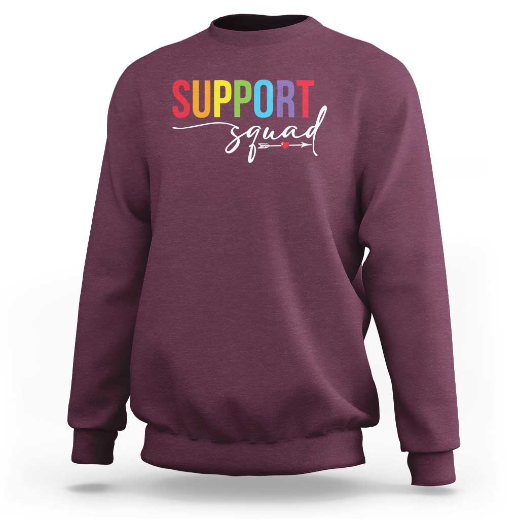 School Support Team Sweatshirt Support Squad Teacher - Wonder Print Shop