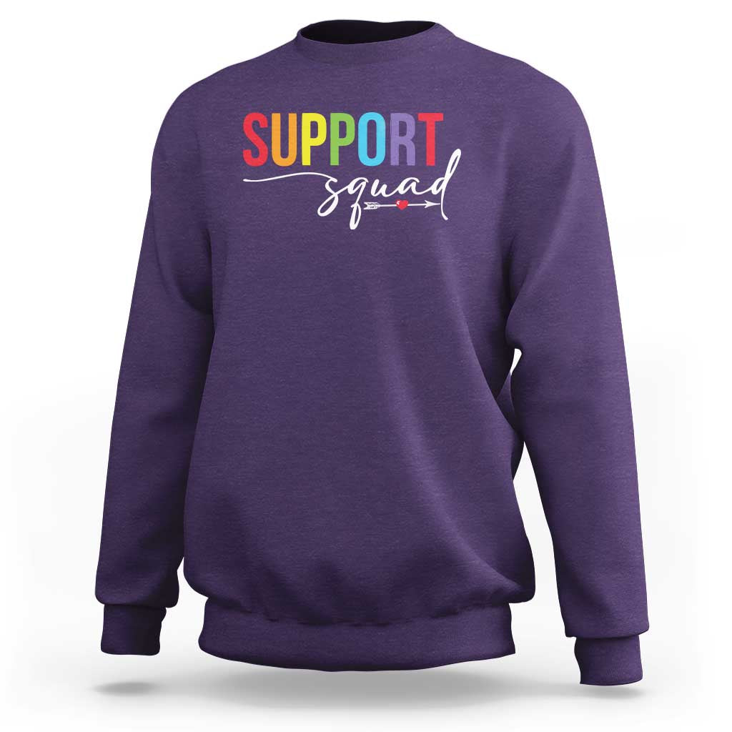School Support Team Sweatshirt Support Squad Teacher - Wonder Print Shop
