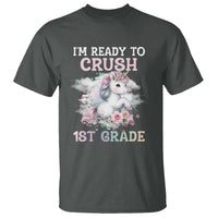 Back To School T Shirt I'm Ready To Crush First Grade Unicorn - Wonder Print Shop