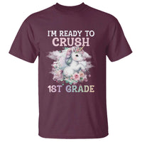 Back To School T Shirt I'm Ready To Crush First Grade Unicorn - Wonder Print Shop