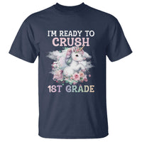 Back To School T Shirt I'm Ready To Crush First Grade Unicorn - Wonder Print Shop