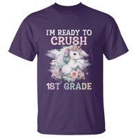 Back To School T Shirt I'm Ready To Crush First Grade Unicorn - Wonder Print Shop
