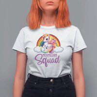 Mermicorn Squad T Shirt For Women Mermaids Unicorns Birthday Party Rainbow - Wonder Print Shop