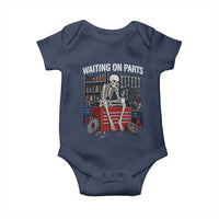 Waiting On Parts Funny Mechanic Baby Onesie Funny Skeleton Auto Repair Life
