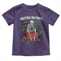 Waiting On Parts Funny Mechanic Toddler T Shirt Funny Skeleton Auto Repair Life