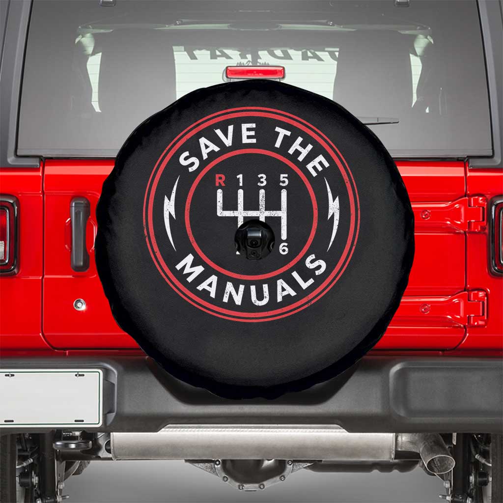Save The Manuals Gear Shift Car Lover Spare Tire Cover