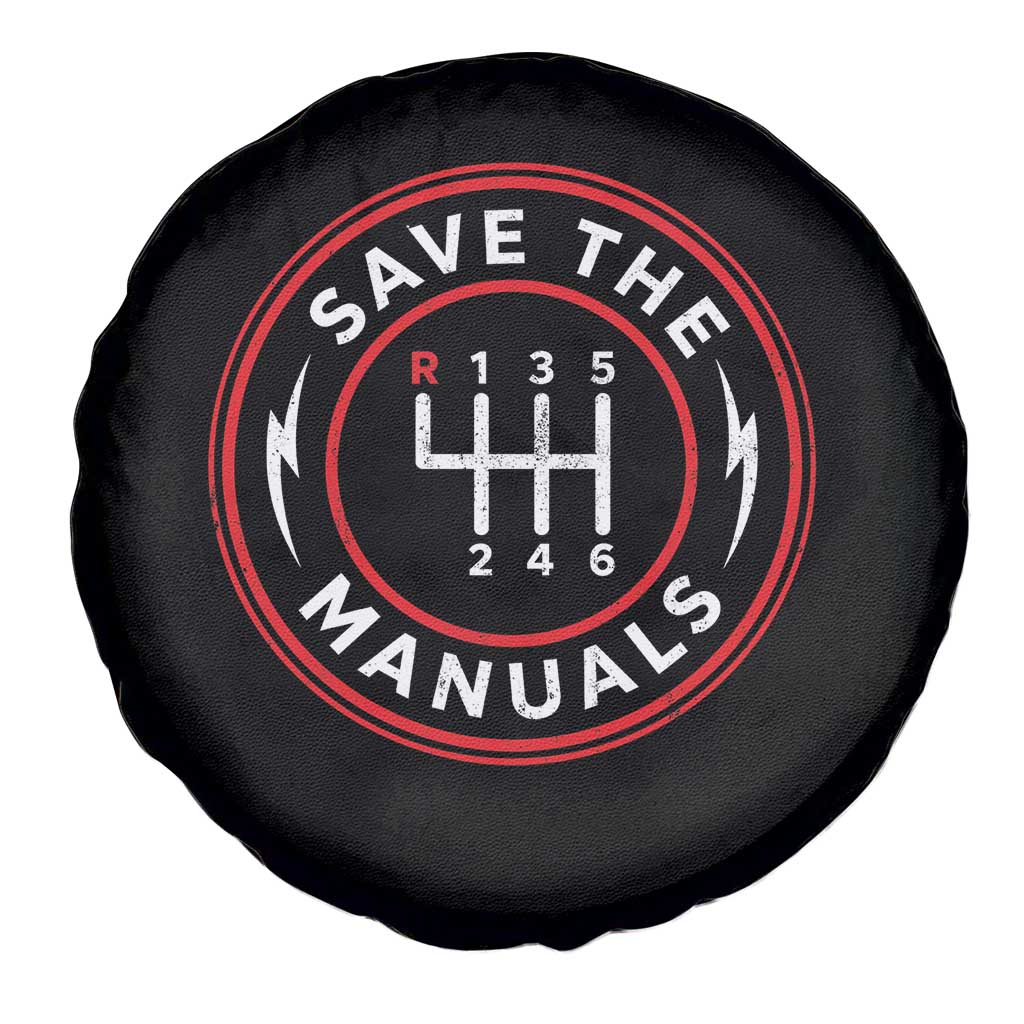 Save The Manuals Gear Shift Car Lover Spare Tire Cover