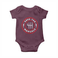 Save The Manuals Gear Shift Car Lover Baby Onesie