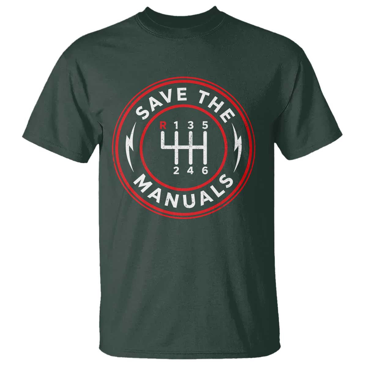 Save The Manuals Gear Shift Car Lover T Shirt