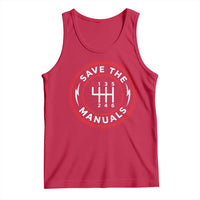 Save The Manuals Gear Shift Car Lover Tank Top