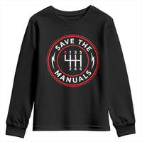 Save The Manuals Gear Shift Car Lover Youth Sweatshirt