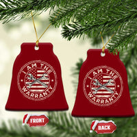 I Am The Warranty Funny Mechanic Ceramic Ornament Race Car Parts Repair Guy Vintage American Flag