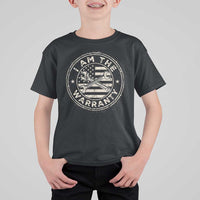 I Am The Warranty Funny Mechanic T Shirt For Kid Race Car Parts Repair Guy Vintage American Flag