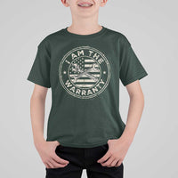 I Am The Warranty Funny Mechanic T Shirt For Kid Race Car Parts Repair Guy Vintage American Flag