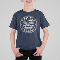 I Am The Warranty Funny Mechanic T Shirt For Kid Race Car Parts Repair Guy Vintage American Flag