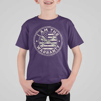 I Am The Warranty Funny Mechanic T Shirt For Kid Race Car Parts Repair Guy Vintage American Flag