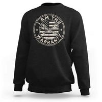 I Am The Warranty Funny Mechanic Sweatshirt Race Car Parts Repair Guy Vintage American Flag