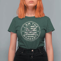 I Am The Warranty Funny Mechanic T Shirt For Women Race Car Parts Repair Guy Vintage American Flag