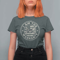 I Am The Warranty Funny Mechanic T Shirt For Women Race Car Parts Repair Guy Vintage American Flag