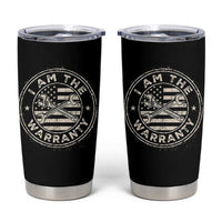 I Am The Warranty Funny Mechanic Tumbler Cup Race Car Parts Repair Guy Vintage American Flag