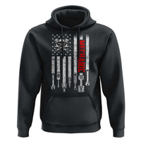 Mechanic American Flag Vintage Skull Auto Repair Handyman Hoodie