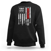 Mechanic American Flag Vintage Skull Auto Repair Handyman Sweatshirt