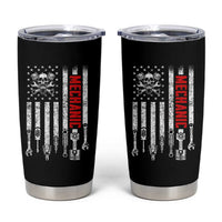 Mechanic American Flag Vintage Skull Auto Repair Handyman Tumbler Cup