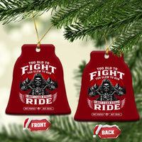 Funny Motorcycle Grandpa Ceramic Ornament Too Old To Fight Too Slow To Run But I Can Still Ride Pretty Darn Good