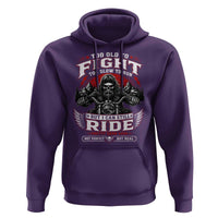 Funny Motorcycle Grandpa Hoodie Too Old To Fight Too Slow To Run But I Can Still Ride Pretty Darn Good