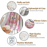 Birthday Girl Cute Glitter Dumpling Throw Blanket Kawaii Food Squishy Summer Stripes