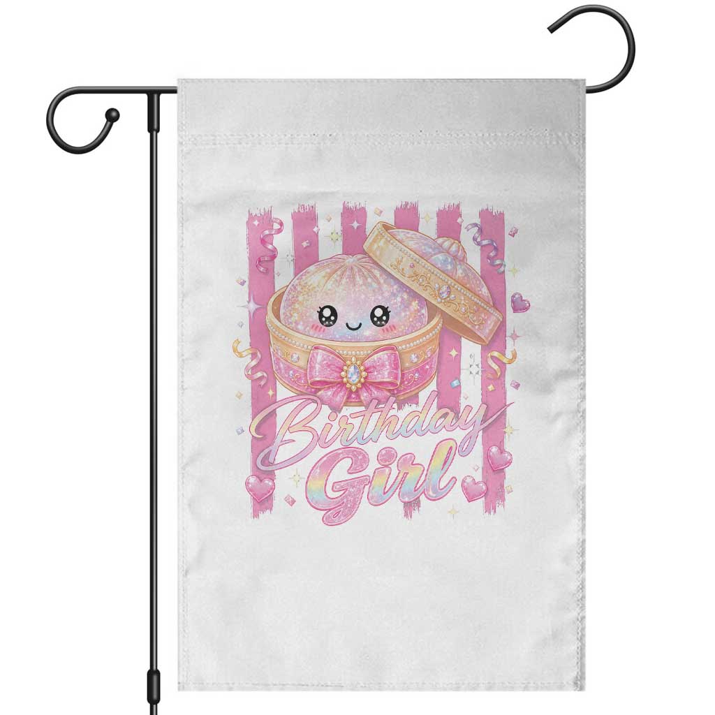 Birthday Girl Cute Glitter Dumpling Garden Flag Kawaii Food Squishy Summer Stripes