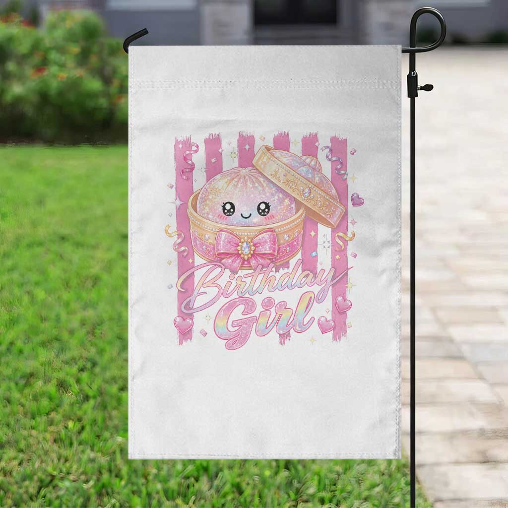 Birthday Girl Cute Glitter Dumpling Garden Flag Kawaii Food Squishy Summer Stripes