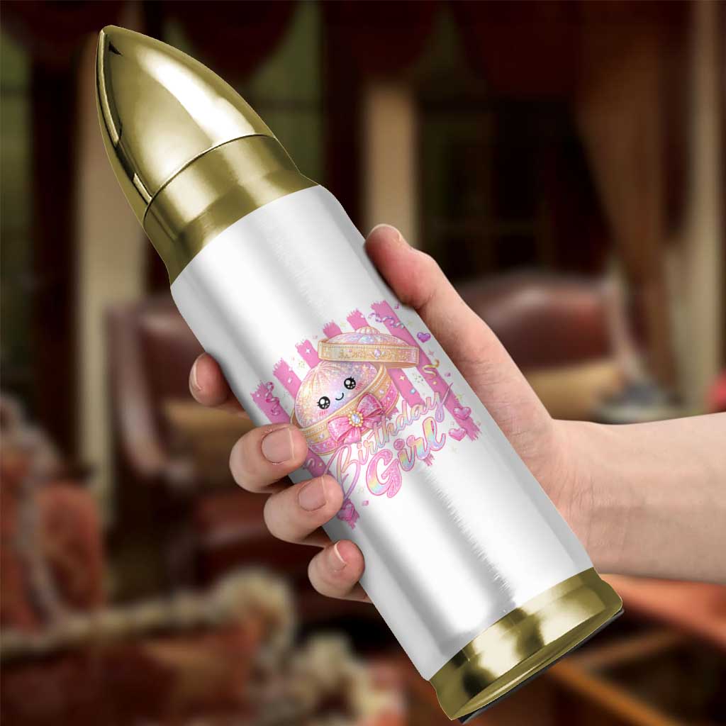 Birthday Girl Cute Glitter Dumpling Bullet Tumbler Kawaii Food Squishy Summer Stripes