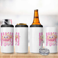 Birthday Girl Cute Glitter Dumpling 4 in 1 Can Cooler Tumbler Kawaii Food Squishy Summer Stripes