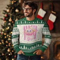 Birthday Girl Cute Glitter Dumpling Ugly Christmas Sweater Kawaii Food Squishy Summer Stripes