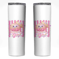 Birthday Girl Cute Glitter Dumpling Skinny Tumbler Kawaii Food Squishy Summer Stripes
