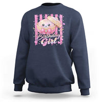 Birthday Girl Cute Glitter Dumpling Sweatshirt Kawaii Food Squishy Summer Stripes