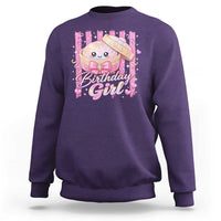 Birthday Girl Cute Glitter Dumpling Sweatshirt Kawaii Food Squishy Summer Stripes