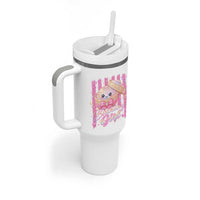 Birthday Girl Cute Glitter Dumpling Tumbler With Handle Kawaii Food Squishy Summer Stripes
