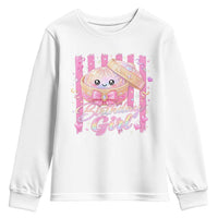 Birthday Girl Cute Glitter Dumpling Youth Sweatshirt Kawaii Food Squishy Summer Stripes