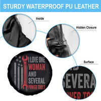 I Love One Woman And Several Power Tools Spare Tire Cover Funny Mechanic Handyman Carpenter