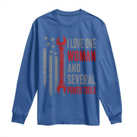 I Love One Woman And Several Power Tools Long Sleeve Shirt Funny Mechanic Handyman Carpenter