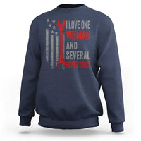 I Love One Woman And Several Power Tools Sweatshirt Funny Mechanic Handyman Carpenter